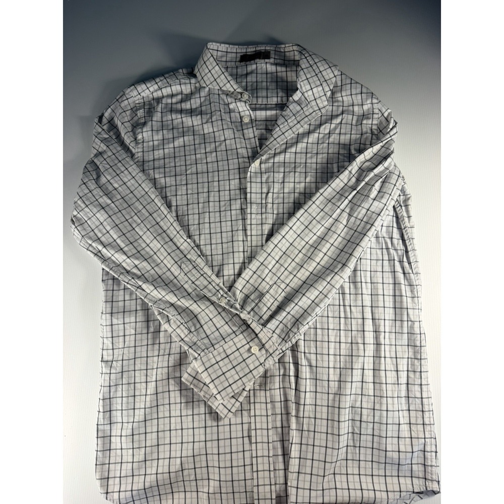 G/FORE Long Sleeve Button Down Golf Shirt Men's Xl White Stripe Casual Preppy